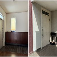 鎌倉市笹目町の賃貸物件/玄関まわり（ドアは新しくなっている様子）