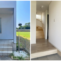 藤沢市片瀬五丁目の売買物件/玄関│玄関前には外シャワーがあります