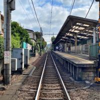 鎌倉市由比ガ浜三丁目の賃貸物件/周辺環境│写真の線路内左側を通行し、物件へ向かうアプローチです