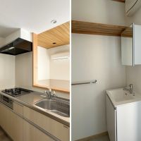 鎌倉市扇ガ谷四丁目の賃貸物件/左：キッチン｜右：洗面