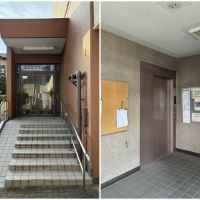鎌倉市常盤の売買物件/マンションのエントランス｜エレベーターと集合ポスト