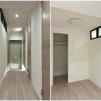 藤沢市南藤沢の売買物件/左：廊下｜右：洋室3は約4.6帖。ここは思い切って衣裳部屋に
