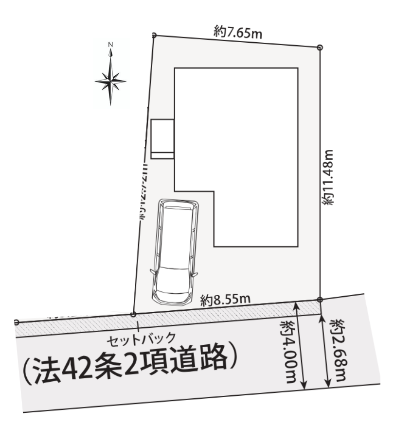 鎌倉市長谷一丁目の売買物件/建物配置図