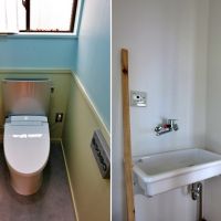 鎌倉市御成町の賃貸物件/共有部分のトイレと手洗いシンク