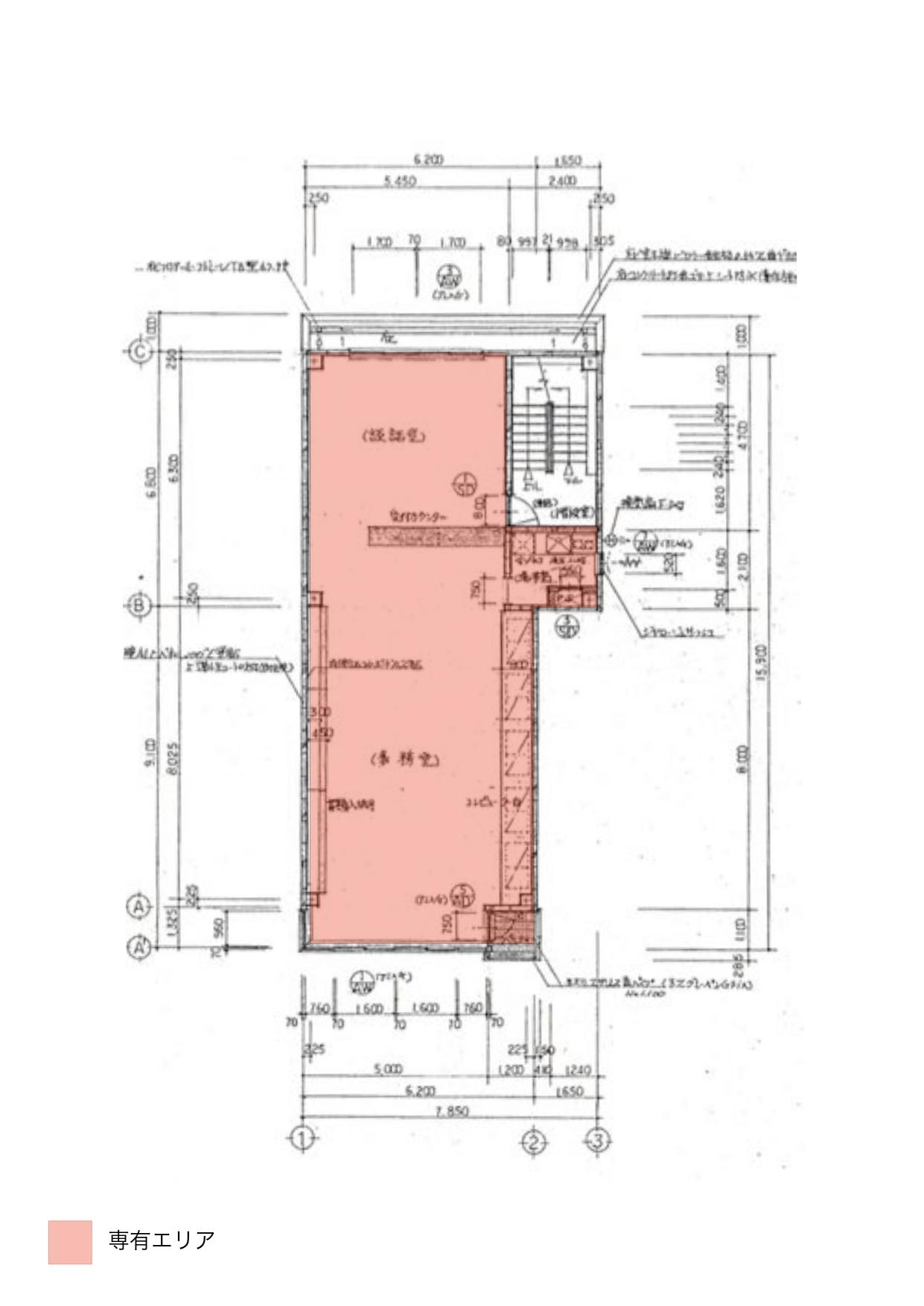 金沢市片町2丁目の賃貸物件/2F 間取図