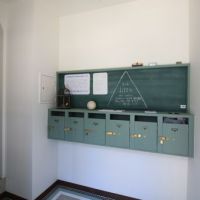 金沢市茨木町の賃貸物件/学校の下駄箱をイメージした、共用部ポスト。