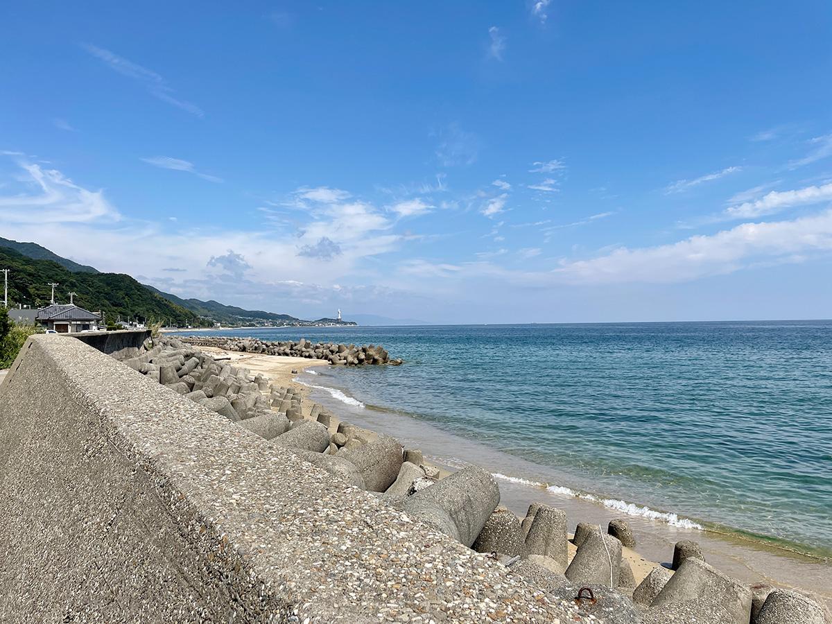 淡路市佐野の売買物件/区画前の海