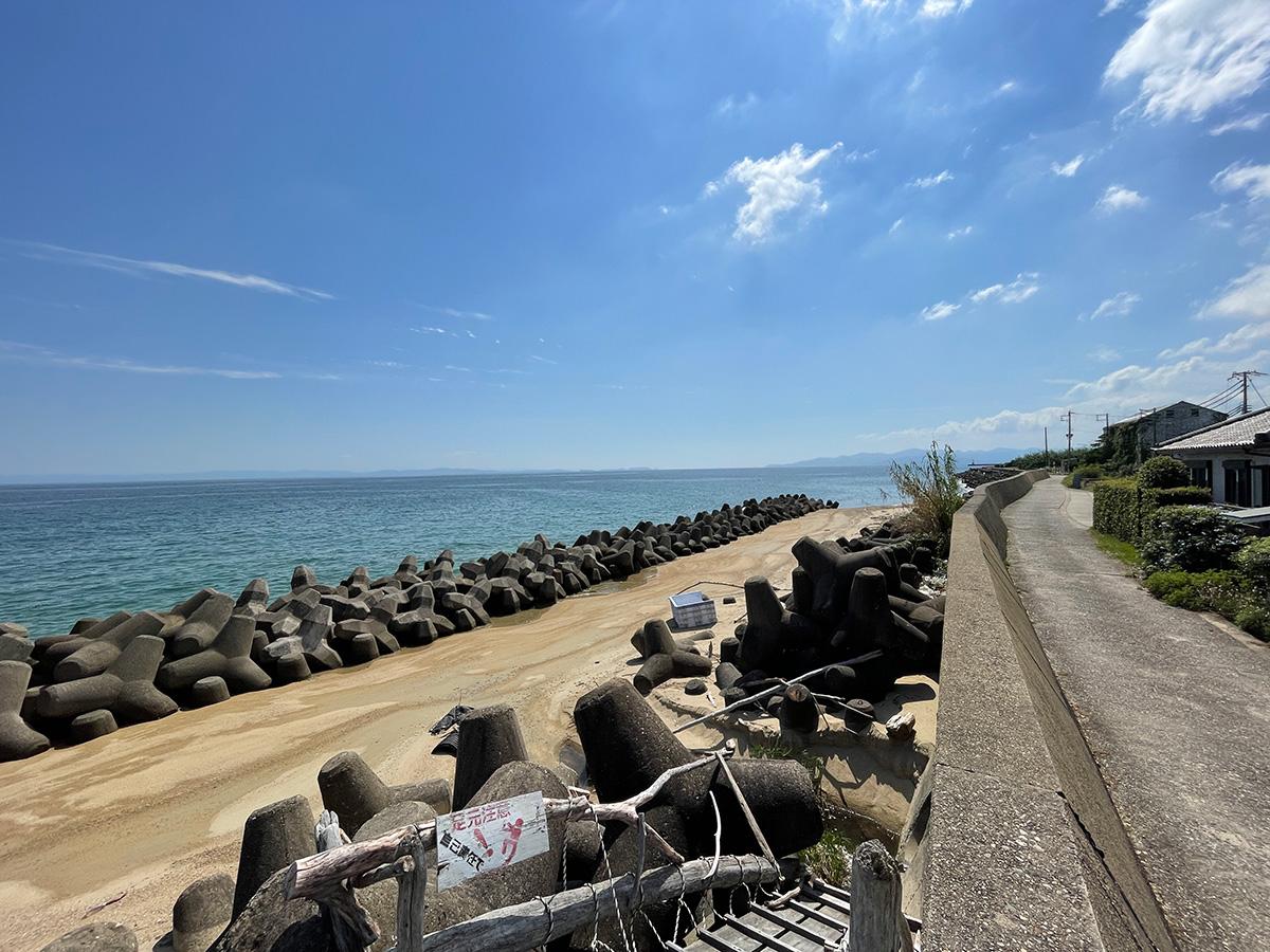 淡路市佐野の売買物件/区画前の海