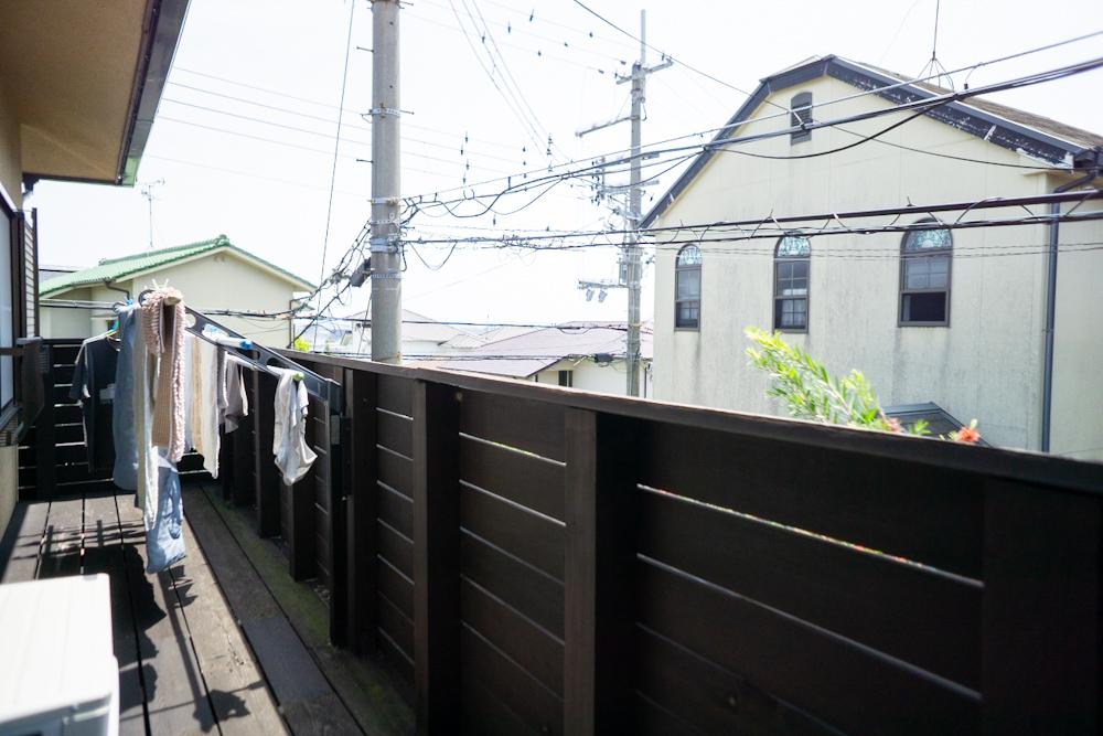 宝塚市仁川台の売買物件/ベランダはウッドデッキに
