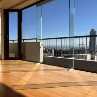 神戸市中央区北野町の賃貸物件/リビングに寝転がるとこんな感じ