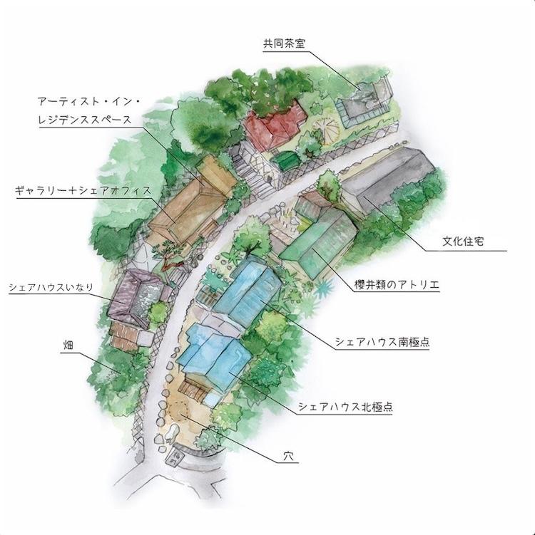 神戸市兵庫区梅元町の賃貸物件/バイソン村マップ *作画柴山水咲