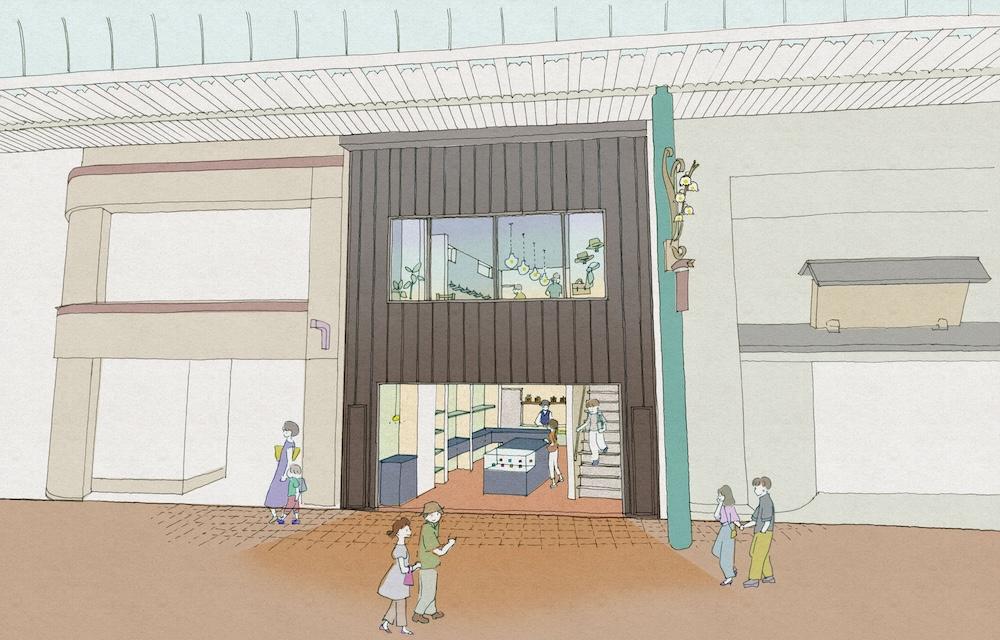 神戸市中央区元町通の賃貸物件/元町商店街に、これから建つ木造の新築建物。（&copy;アトリエイマイ）
