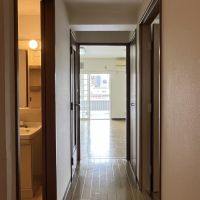 神戸市中央区北野町の賃貸物件/玄関からリビングへ続く廊下。奥まで光が抜けます。