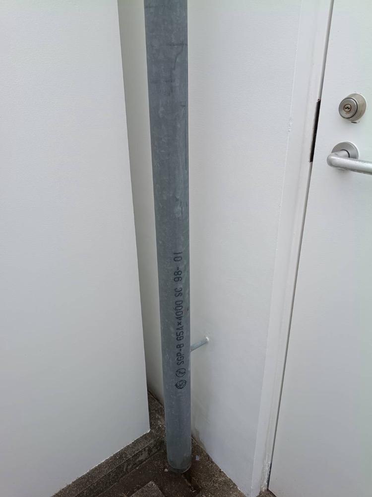 西宮市雲井町の賃貸物件/すっと通るこの縦樋がgoodデザイン。