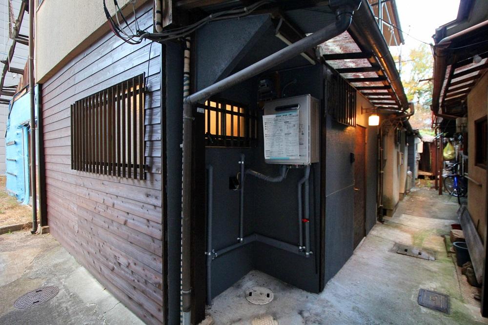 京都市上京区下長者町通土屋町西入二本松町の売買物件/該当物件は3連棟の南端（写真は前回募集時のもの）