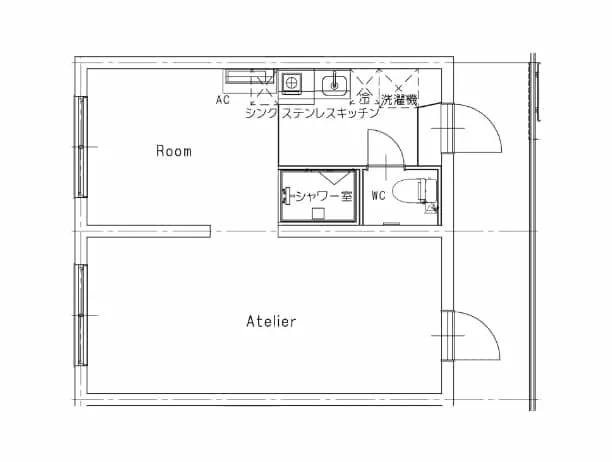 京都市右京区梅津後藤町42-3の賃貸物件/こちらはレジデンスタイプの間取りです