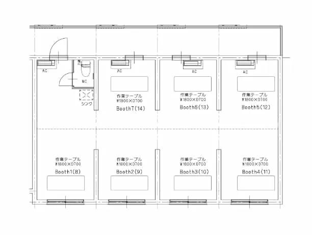 京都市右京区梅津後藤町42-3の賃貸物件/ブースタイプの間取りです