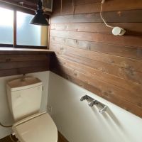 京都市中京区壬生賀陽御所町の賃貸物件/トイレにも、照明と壁のこだわりが。