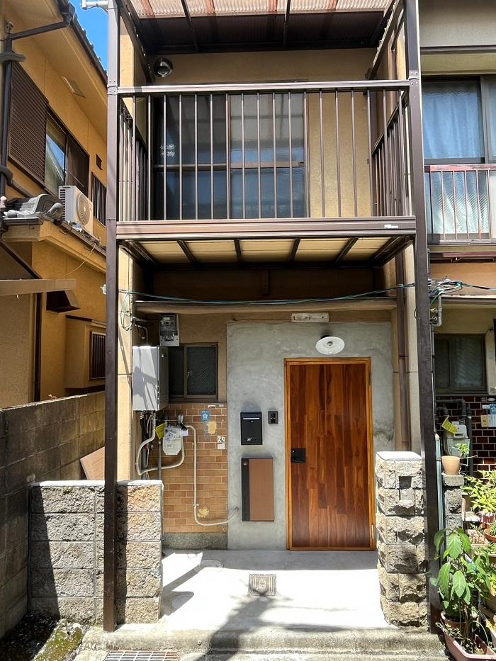 京都市左京区高野蓼原町91-9の賃貸物件/建物は鉄骨の連棟構造（写真は前回募集時のもの）