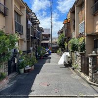 京都市左京区高野蓼原町91-9の賃貸物件/該当物件はこの通路の一番奥（写真は前回募集時のもの）