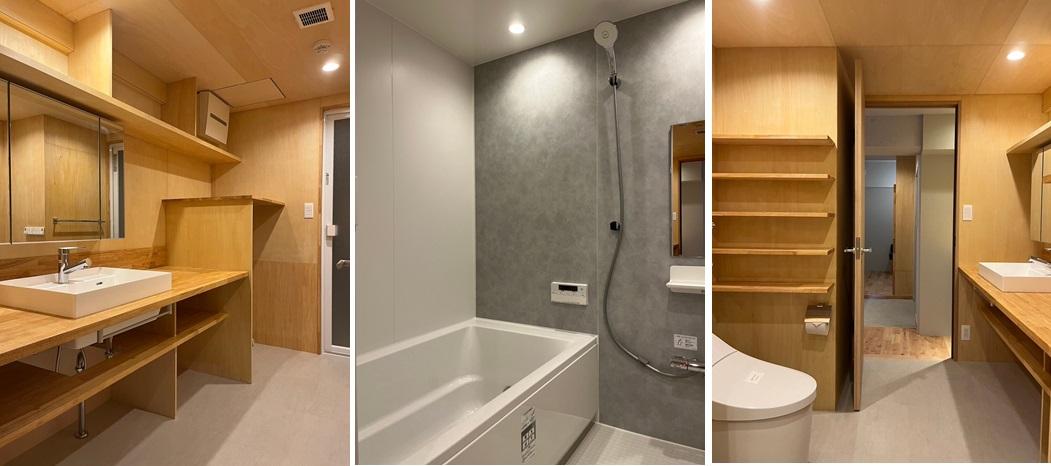 京都市下京区下材木町の賃貸物件/脱衣場とトイレは同室のスタイル