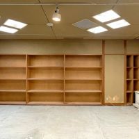 京都市下京区松原通新町東入中野之町187の賃貸物件/内観全景事務所東面。壁面収納棚があるのでこのまま活用できそうですね