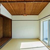  大山崎町円明寺脇山の売買物件/船底天井の和室は、琉球畳に入れ替えすっきりと。
