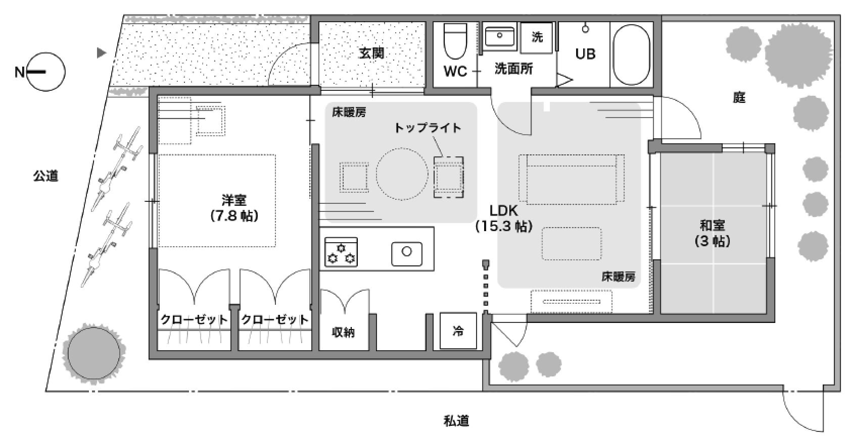 京都市北区紫野今宮町の賃貸物件/※間取図は現況を優先させます
