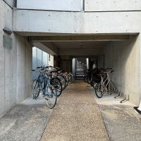 京都市左京区北白川西町の賃貸物件/エントランスアプローチには整然と自転車置き場が。整頓されていて好感が持てます