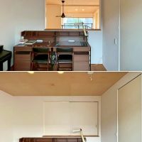 京都市北区紫竹上芝本町の売買物件/母屋2階北側｜この様に吹き抜け側は開閉可能。
