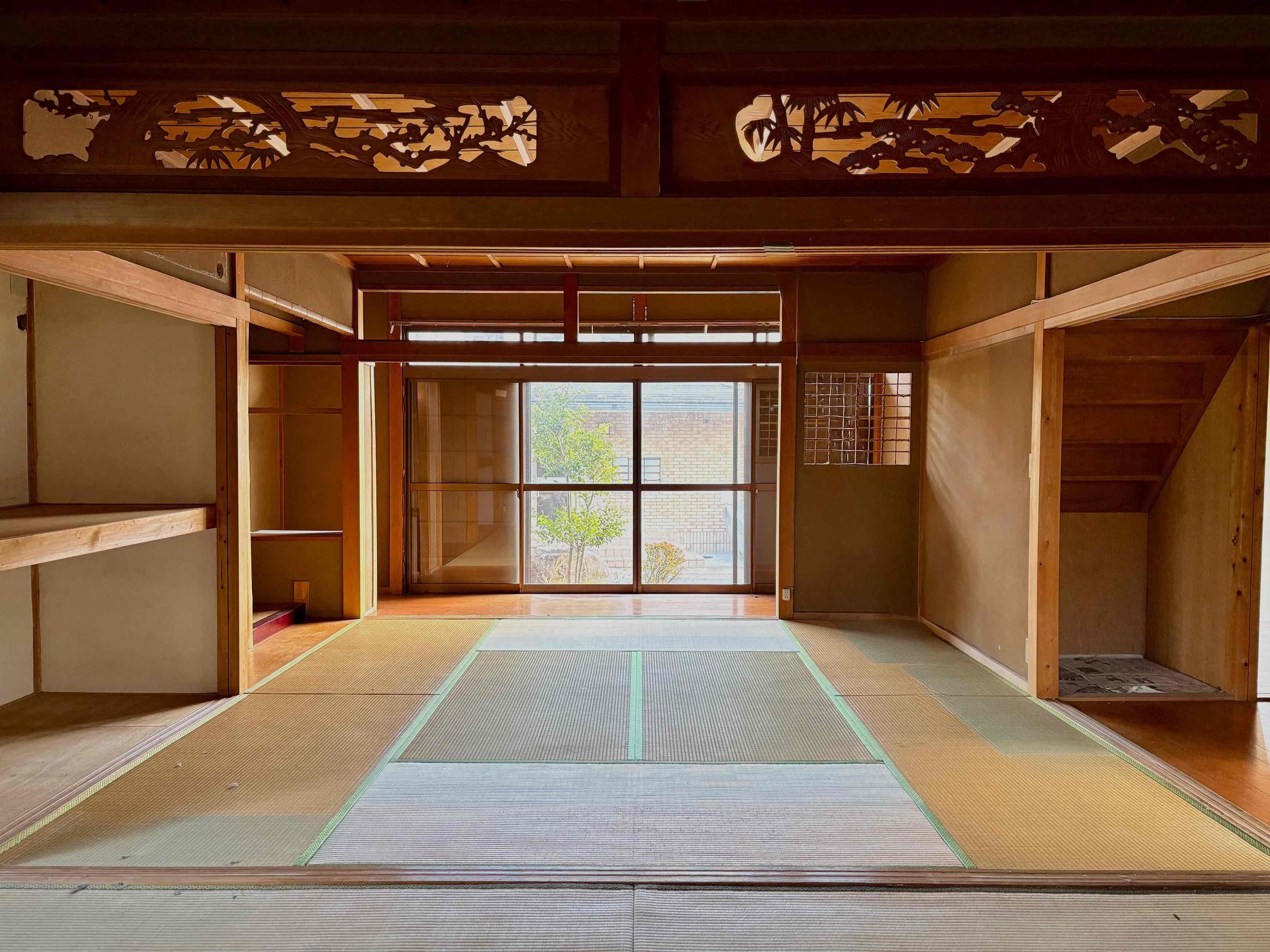 京都市左京区上高野石田町の賃貸物件/欄間、鴨居は改装後も残す予定なので和モダンで素敵な空間に生まれ変わりそう