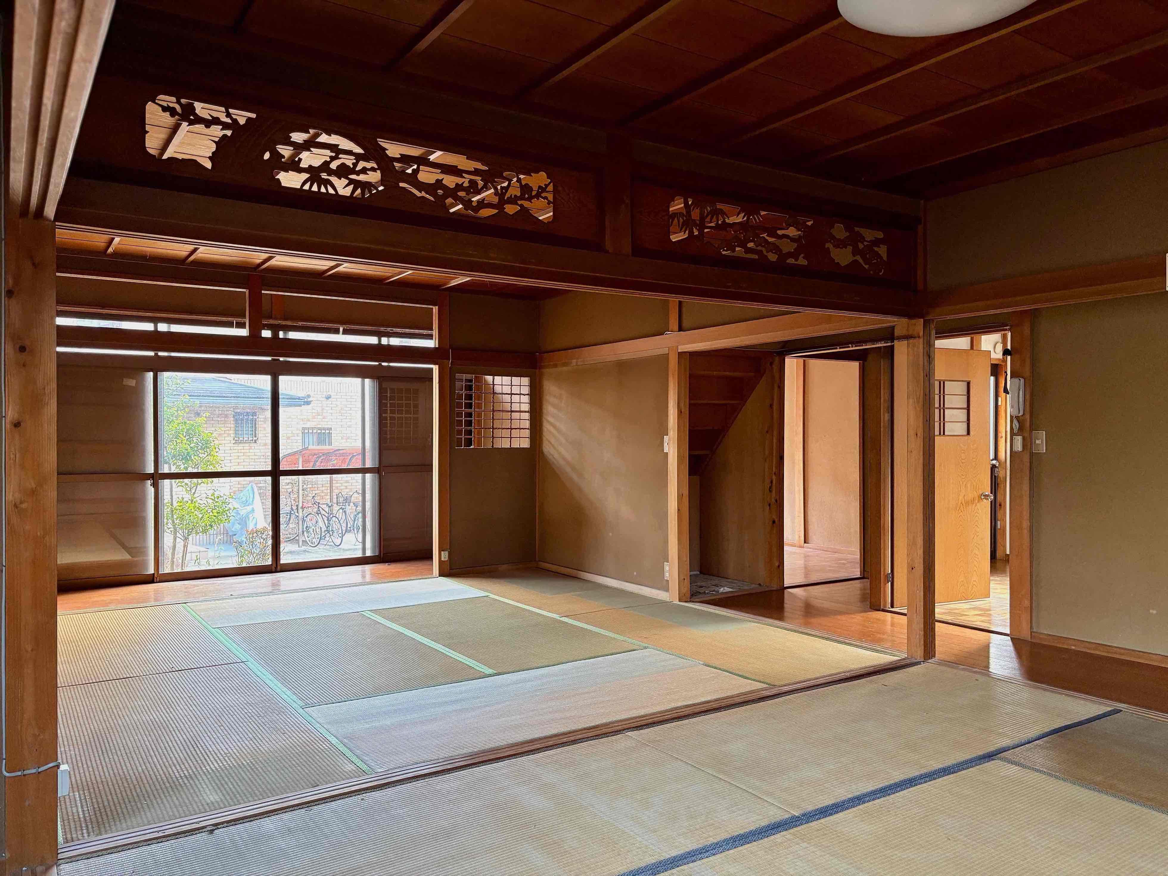 京都市左京区上高野石田町の賃貸物件/奥行きがあり広々とした空間。木のぬくもりを感じるリビングになるのが楽しみです