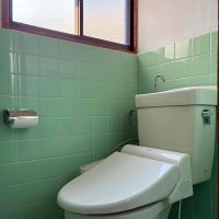 京都市左京区上高野石田町の賃貸物件/トイレは便器のみ新調予定。ミントグリーンのタイルがナイス。