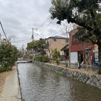 〒600-8141 京都府京都市下京区新日吉町の賃貸物件/路地を出た先にある高瀬川。きれいに整備されて明るい雰囲気に変わっています