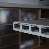 京都市左京区北白川追分町の売買物件/押出成形セメント板の断面（photo by来田猛氏）