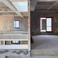 京都市左京区北白川久保田町の賃貸物件/半分は吹き抜けに、もう半分は目線が遮られているので上下での使い分けがしやすそう