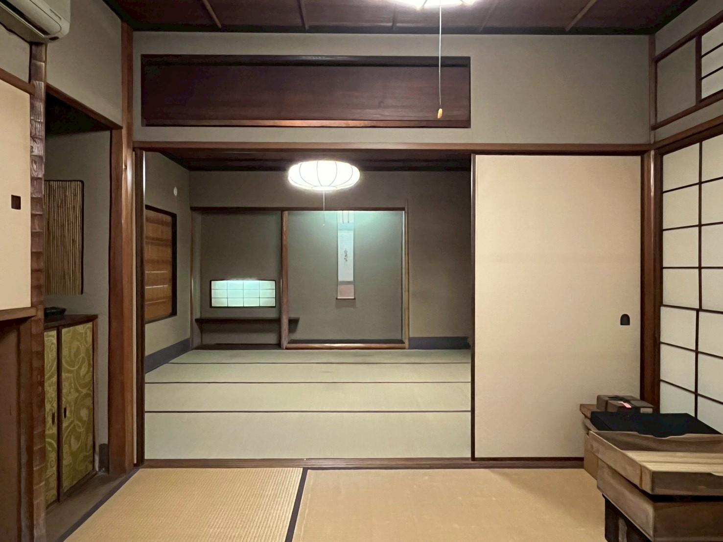 京都市上京区浄福寺通上立売上る大黒町711番地の賃貸物件/2F｜建具を開けると視線が奥まで抜けます。