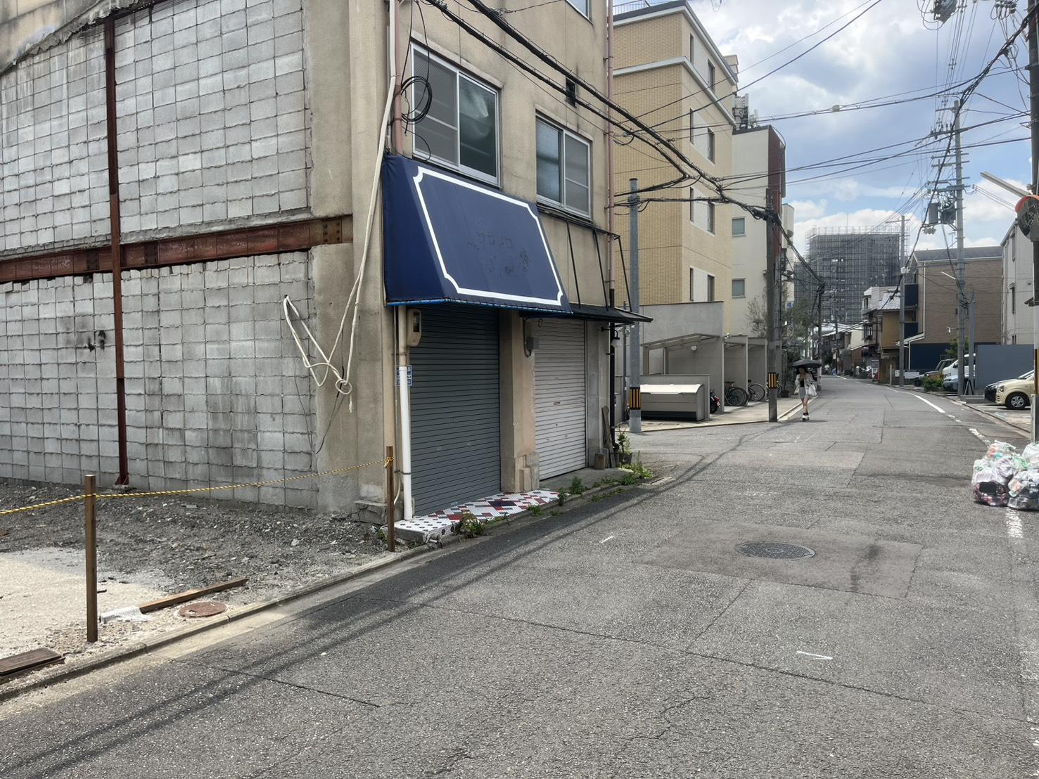 京都市左京区田中南西浦町73-11の賃貸物件/御蔭通から少し北へ入った場所にあります(2026年撮影)