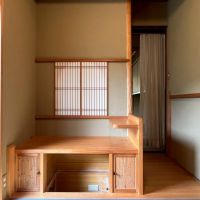 京都市右京区嵯峨二尊院門前善光寺山町7-23の売買物件/庭を左手に、ここにもデスクが造作してある