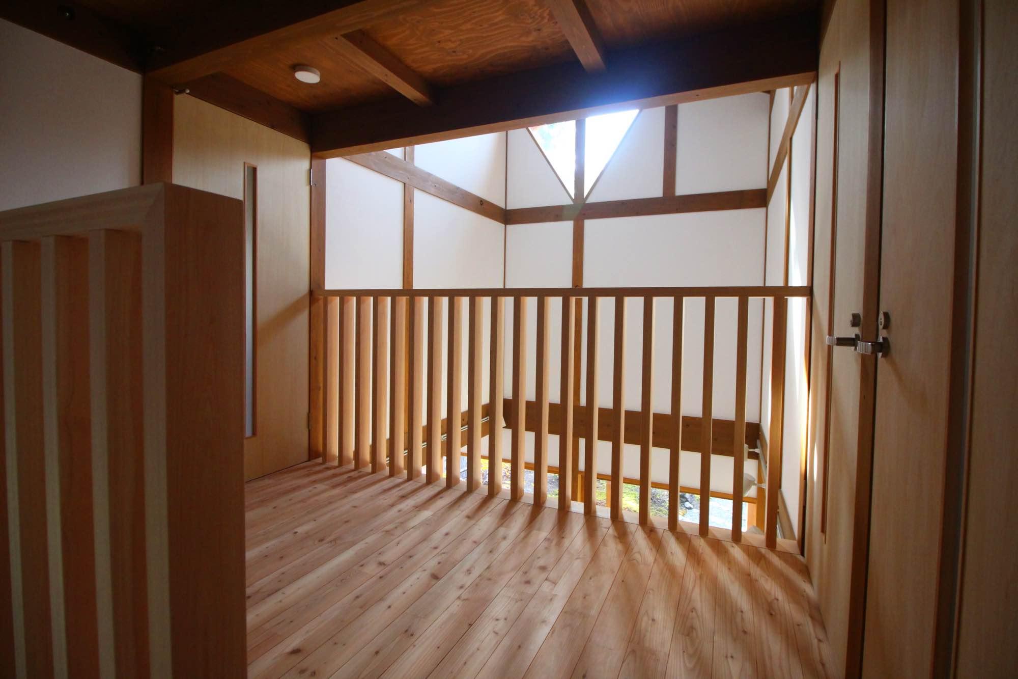京都府京都市北区平野鳥居前町84-1の賃貸物件/1階リビングダイニングからの吹き抜け。