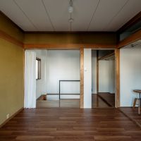 大阪市福島区海老江７丁目の賃貸物件/3階Room。ストレージも設けています（収納は隠せるようにカーテンレール付きです）。