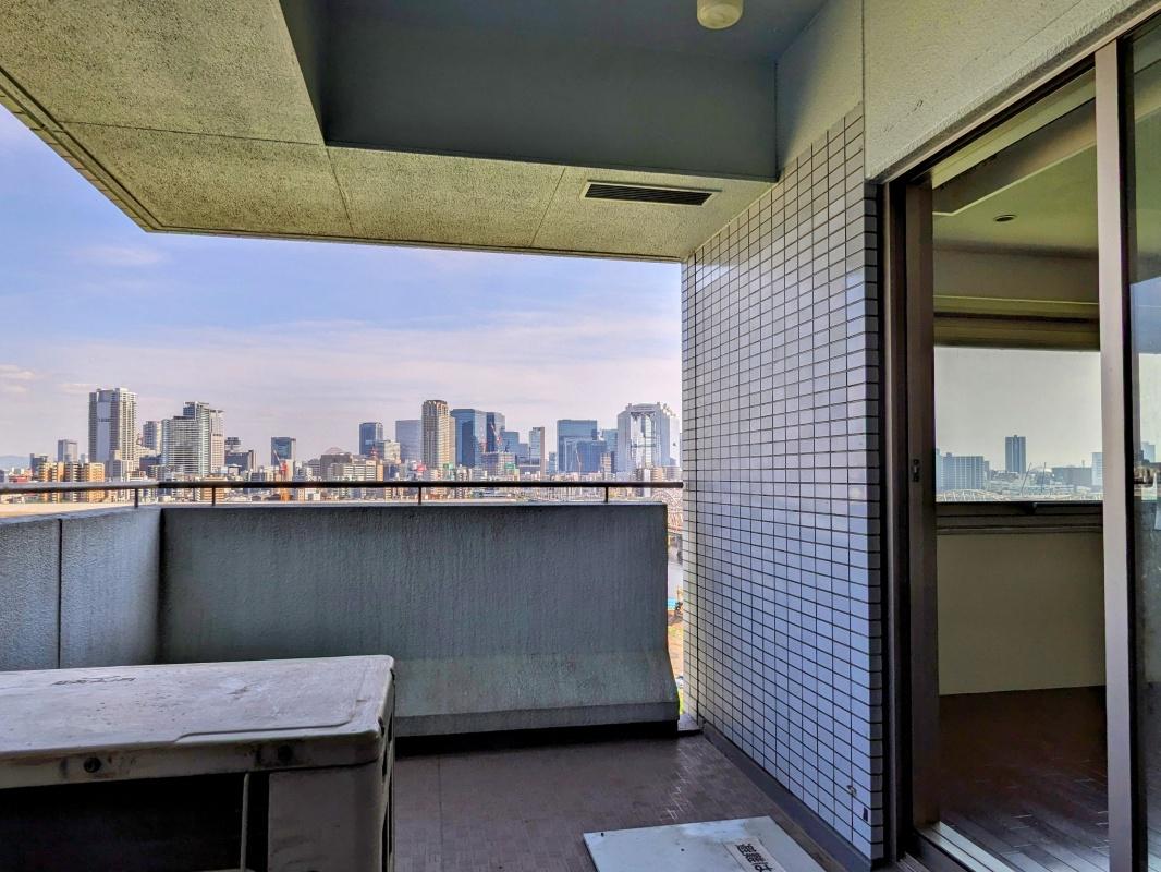 大阪府大阪市淀川区十三東１丁目の賃貸物件/洋室とリビングからアクセス可能な角バルコニー