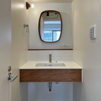 大阪市北区天満３丁目４&minus;１１の賃貸物件/気分の上がる洗面台、トイレともキッチンとも分けているのには理由があるんです。