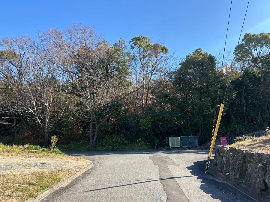 大阪府泉南郡岬町深日の売買物件/北西側から見た土地（斜面地の下端）