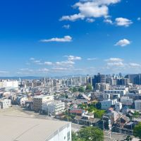 大阪府吹田市西御旅町の売買物件/リビング側からの眺望。
