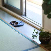 大阪市淀川区塚本2丁目の賃貸物件/畳とバルコニーの間は土間仕上げ。半屋外のような感覚で、植物を置いて楽しむのも良さそうです。