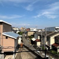 豊中市螢池南町3丁目の売買物件/真ん中和室部分のバルコニーからの眺望。