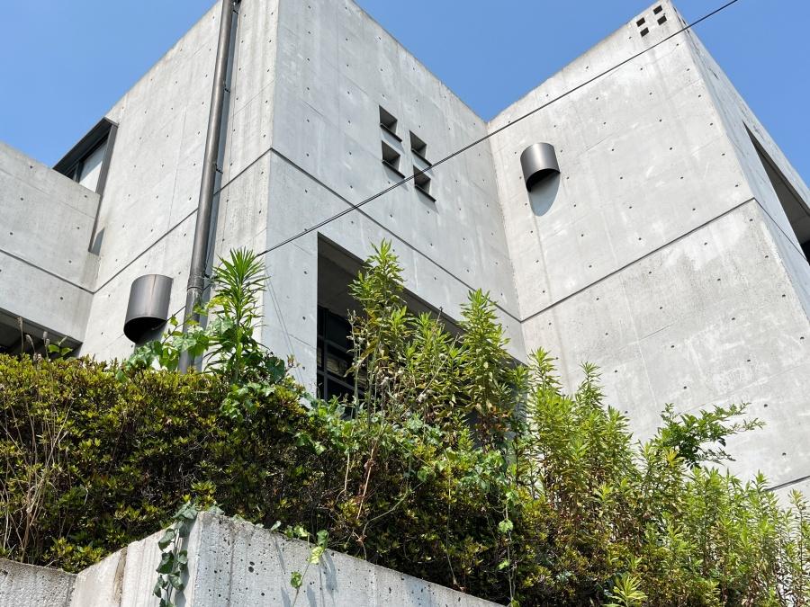 大阪府豊中市東豊中町２丁目の賃貸物件/1988年築。格子窓と四角く切り抜かれた窓が特徴的です。