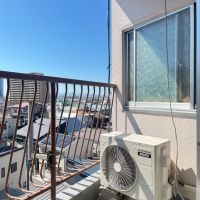 大阪府八尾市安中町1丁目の賃貸物件/三角形のバルコニー。