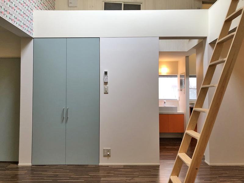大阪市生野区桃谷の賃貸物件/ロフトには、はしごで登ります